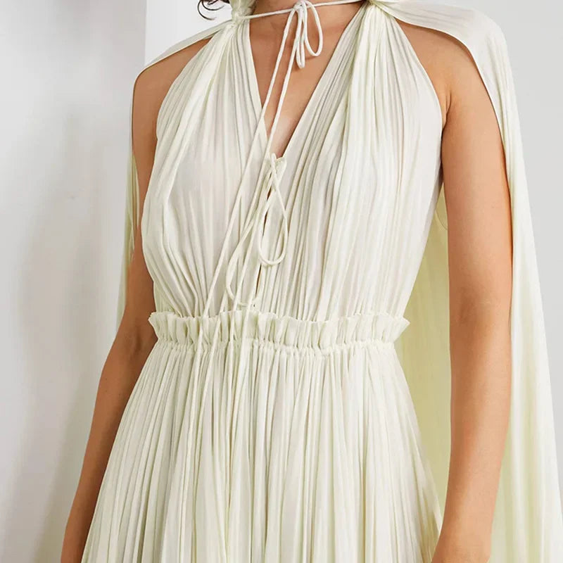 The V-Neck Cloak Sleeve Dress