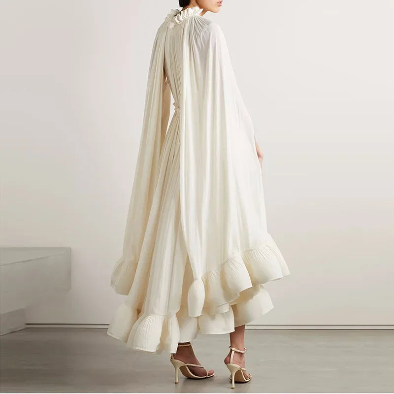 The V-Neck Cloak Sleeve Dress